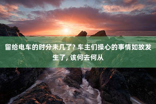 留给电车的时分未几了? 车主们操心的事情如故发生了, 该何去何从