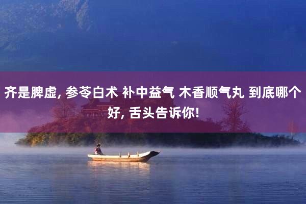 齐是脾虚, 参苓白术 补中益气 木香顺气丸 到底哪个好, 舌头告诉你!